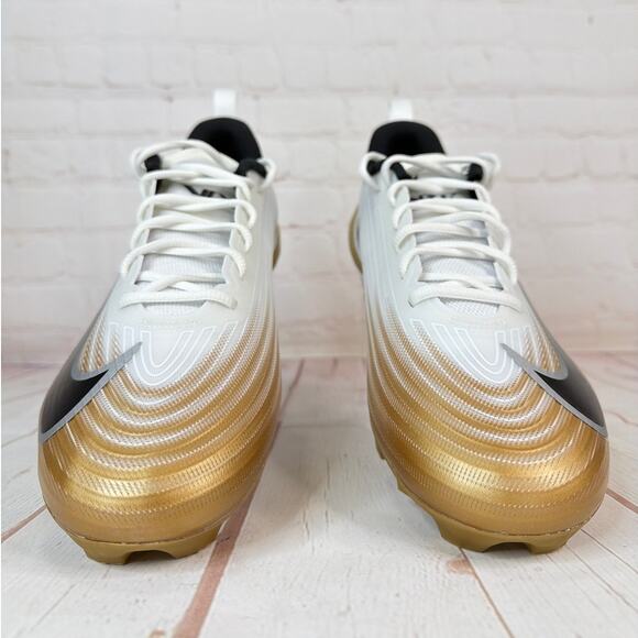 Nike Vapor Speed 3 White Metallic Gold Football Cleats Mens Size 12 (FB3303-103) - Picture 5 of 10